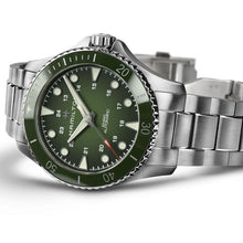 Load image into Gallery viewer, Hamilton Khaki Navy Scuba Auto Green on Bracelet 43mm