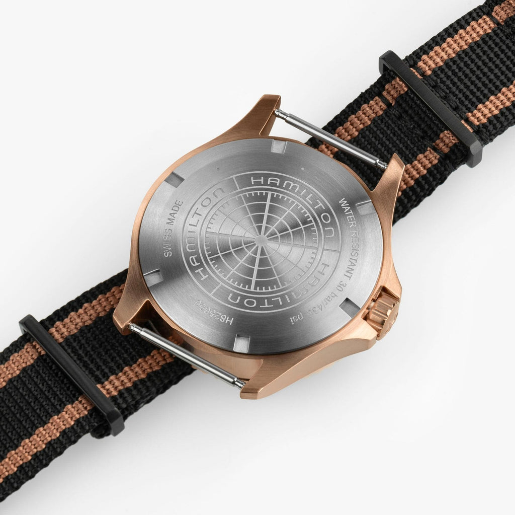 Khaki Navy Scuba Automatic GMT 43mm Bronze on Nato