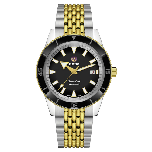 Rado Captain Cook Automatic Black 2 Tones Gold PVD 42mm
