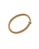 Fope Vendome Yellow Gold Bracelet with WHITE GOLD RONDEL AND Diamonds in medium size