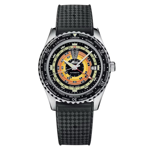 MIDO OCEAN STAR DECOMPRESSION WORLDTIMER BLACK -SPECIAL EDITION -1 EXTRA STRAP