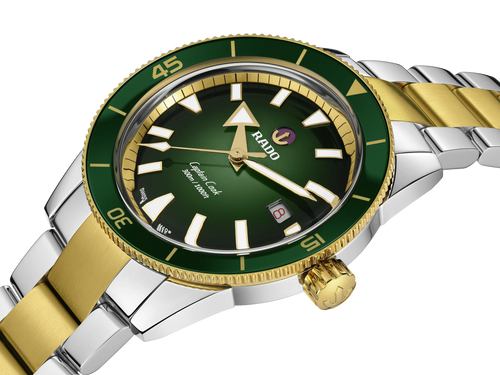 Rado Captain Cook Automatic Green 2 Tones Gold PVD