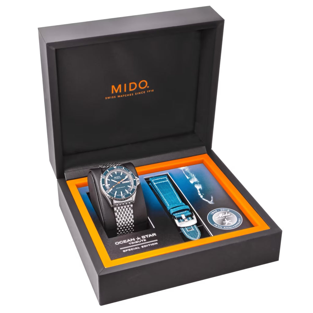 MIDO OCEAN STAR TRIBUTE -SPECIAL EDITION -1 EXTRA STRAP