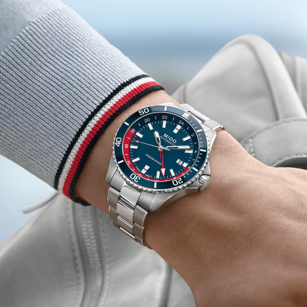 MIDO OCEAN STAR GMT -SPECIAL EDITION WITH 1 EXTRA STRAP