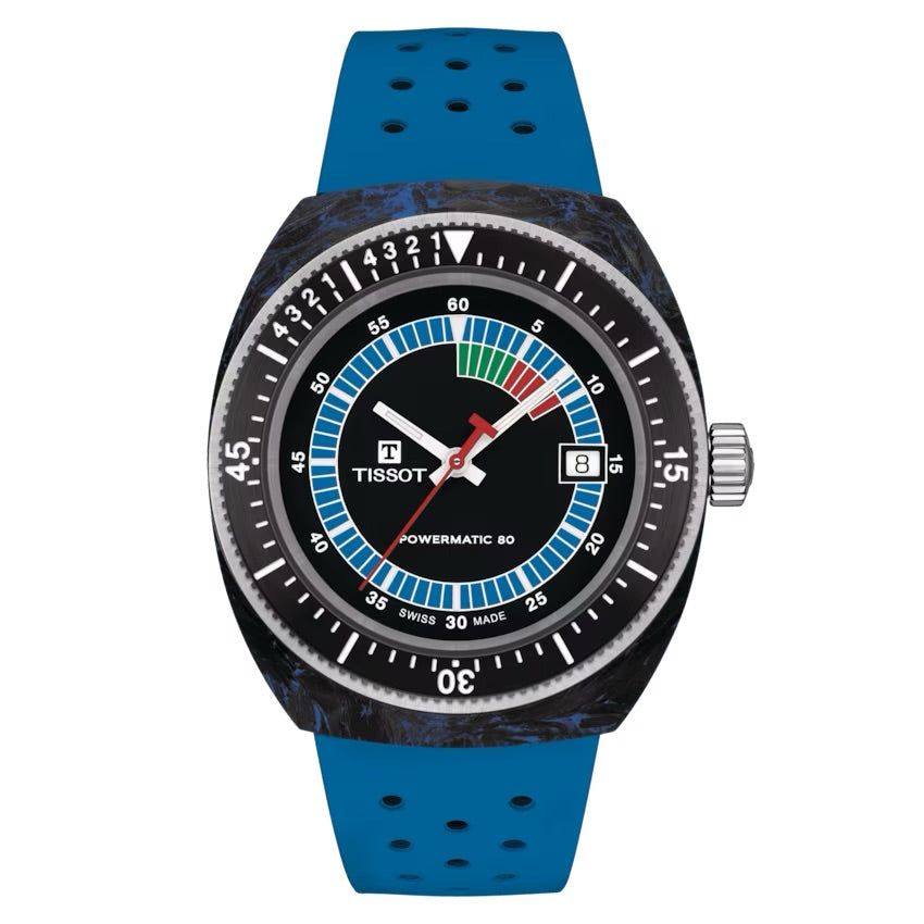 TISSOT SIDERAL S POWERMATIC 80 BLUE WITH BLUE RUBBER