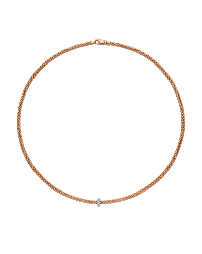 Fope PRIMA COLLECTION ROSE GOLD NECKLACE WITH DIAMONDS