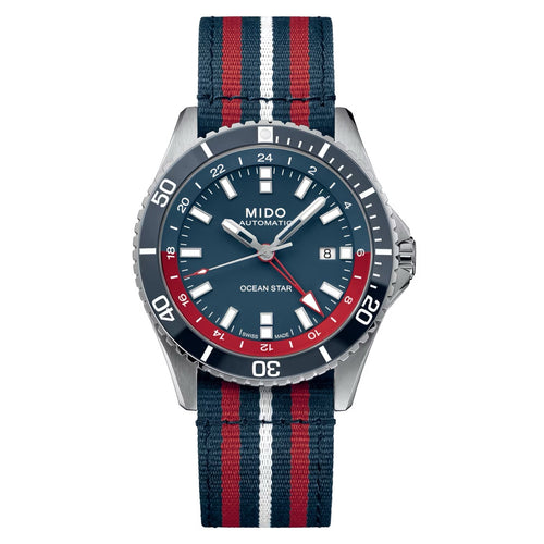 MIDO OCEAN STAR GMT -SPECIAL EDITION WITH 1 EXTRA STRAP