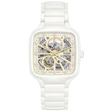 Rado True Square Automatic Open Heart White Ceramic with Diamonds