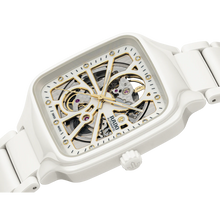 Load image into Gallery viewer, Rado True Square Automatic Open Heart White Ceramic with Diamonds