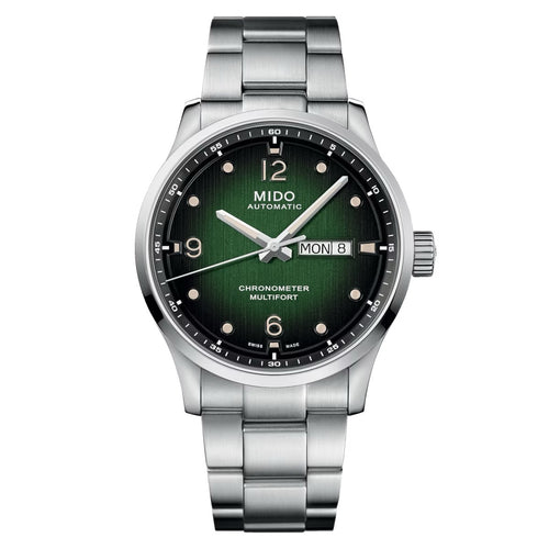 MIDO MULTIFORT M CHRONOMETER GREEN ON BRACELET