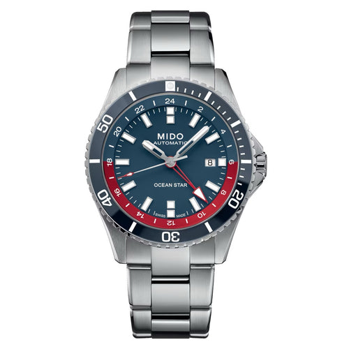 MIDO OCEAN STAR GMT -SPECIAL EDITION WITH 1 EXTRA STRAP