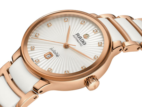 Rado Centrix Diamond White Ceramic RG PVD Automatic 30.5mm