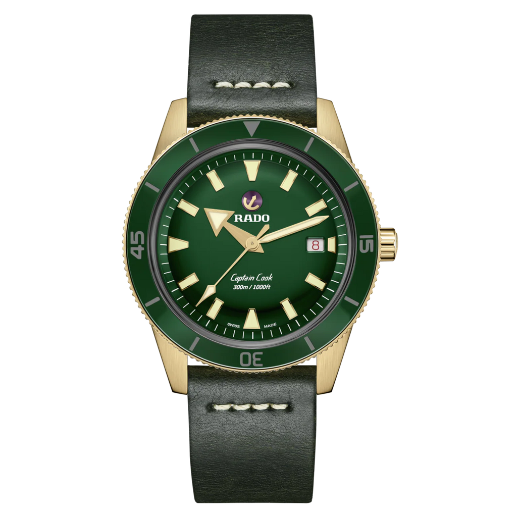 Rado Captain Cook Automatic Bronze Green Dial on Leather