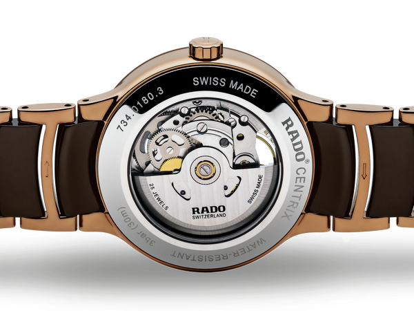 Rado Centrix Automatic Open Heart with RG PVD Wamada Jewellery