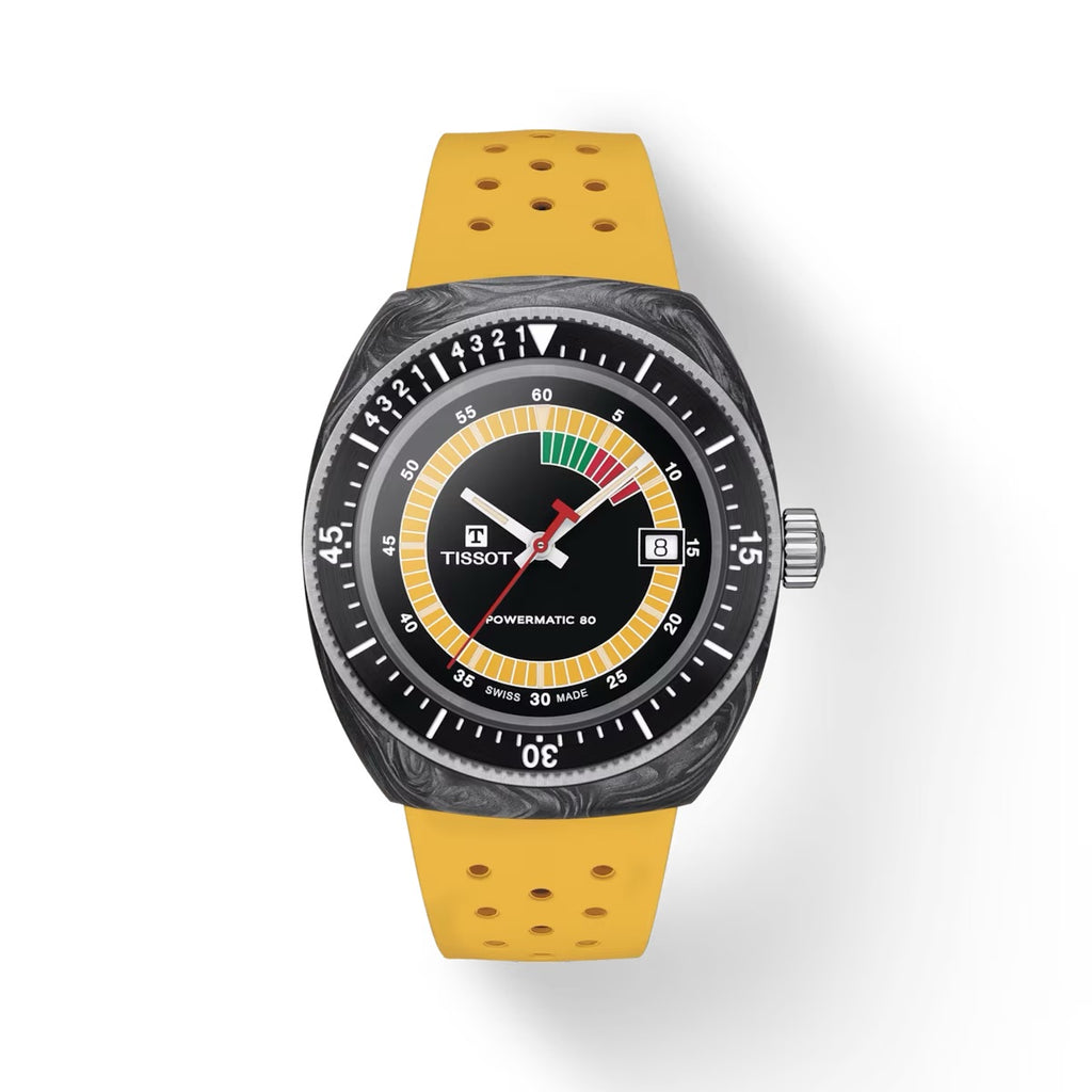 TISSOT SIDERAL S POWERMATIC 80 YELLOW WITH YELLOW RUBBER