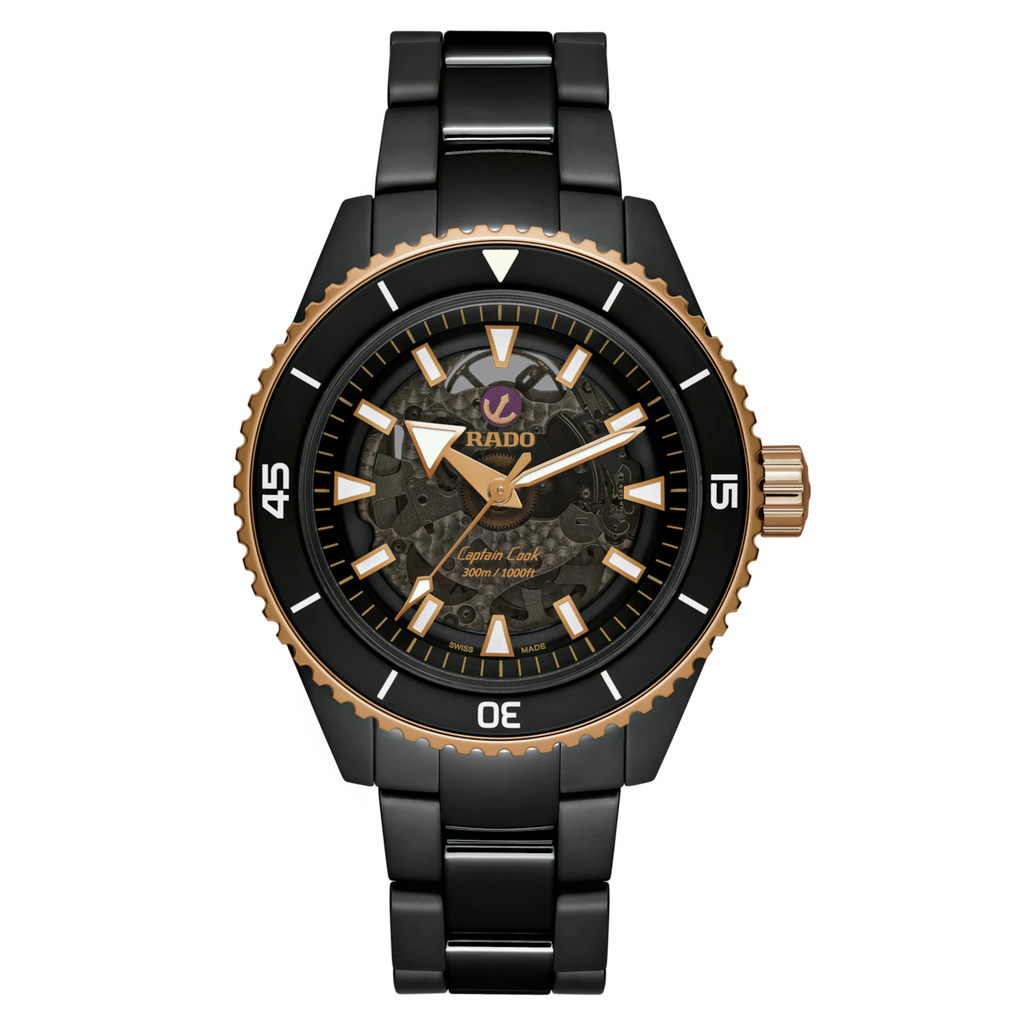 Rado Captain Cook High-Tech Black Ceramic Skeleton