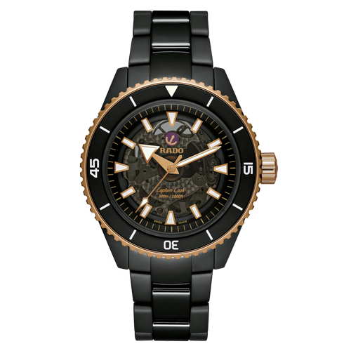 Rado Captain Cook High-Tech Black Ceramic Skeleton