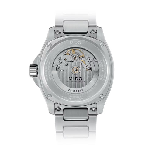 MIDO MULTIFORT TV BIG DATE BLUE ON BRACELET