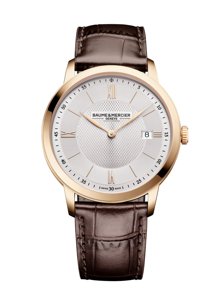 Baume & Mercier Classima 10857 -40mm RG PVD quartz on leather