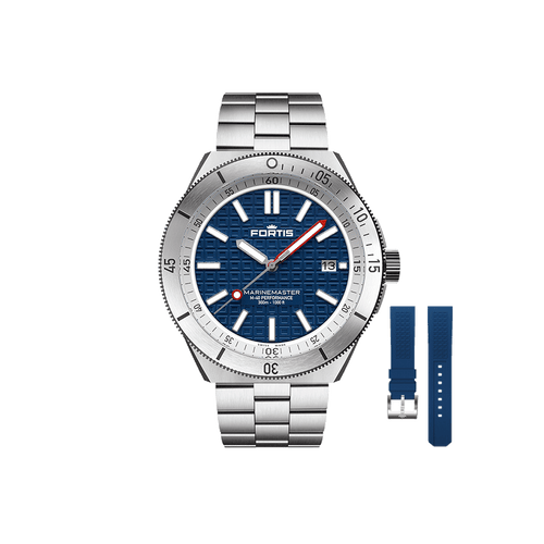 Fortis Marinemaster m-40 blue japan on block bracelet special edition