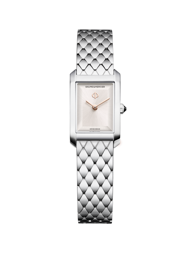 Baume & Mercier Hampton White Dial quartz on bracelet 10860 28mm x 17.75mm