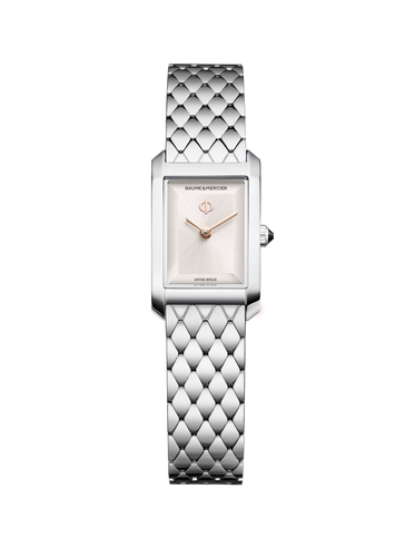 Baume & Mercier Hampton White Dial quartz on bracelet 10860 28mm x 17.75mm
