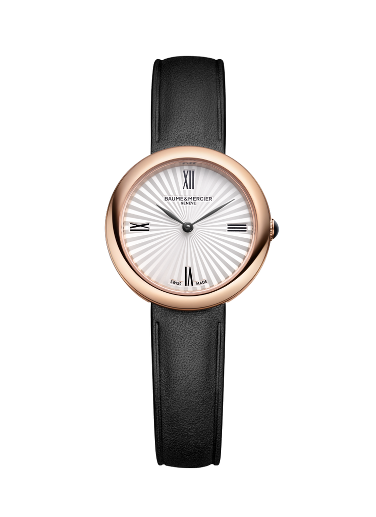 Joia de Baume & Mercier 10849 -RG PVD 28mm quartz on Leather Strap