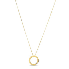 Load image into Gallery viewer, Roberto Coin Love in Verona Circle Pendant with Necklace in 18k yellow gold with diamonds