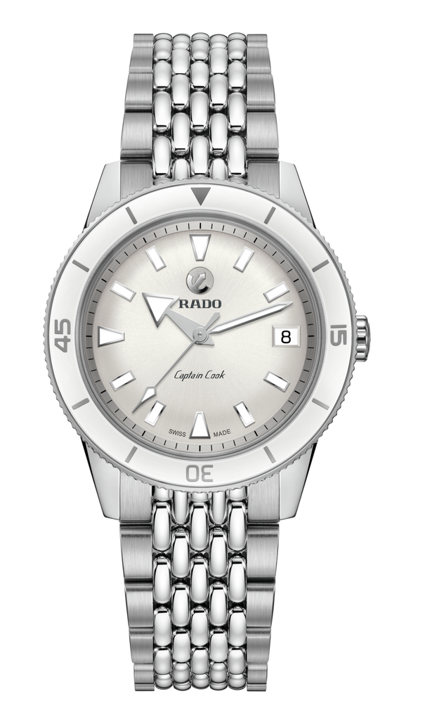 Rado Captain Cook Automatic White 37mm on Steel Bracelet