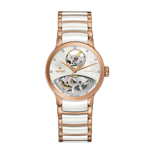 Load image into Gallery viewer, Rado Centrix Automatic Open Heart White Ceramic with RG PVD