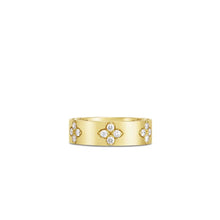 Load image into Gallery viewer, Roberto Coin Love in Verona Ring in 18k yellow gold with diamonds (wide)