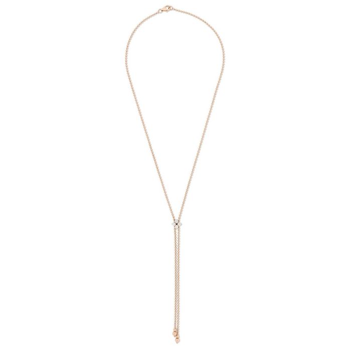 Roberto Coin Love in Verona Necklace in 18k rose gold with diamonds -0.668ct