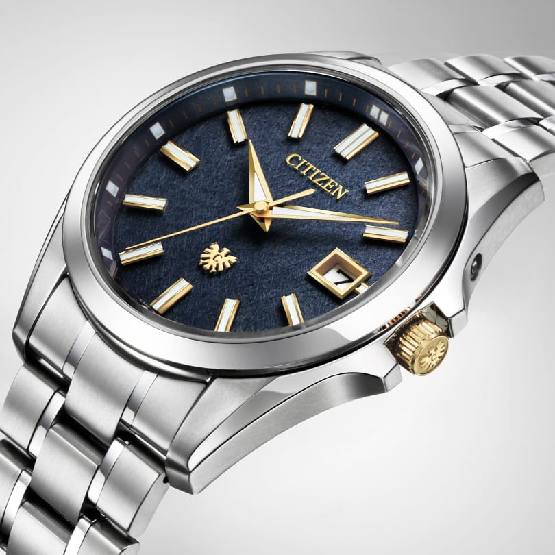 The Citizen AQ4094-58L -Hand-dyed Blue Tosa Washi Paper Dial -Limited Edition of 400 pieces Victory Colour