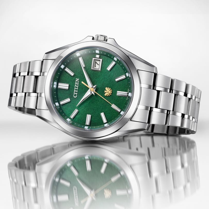 The Citizen -AQ4091-56W -Hand-dyed Green Washi Paper Dial (Tosa washi) -Limited Edition of 650 pieces