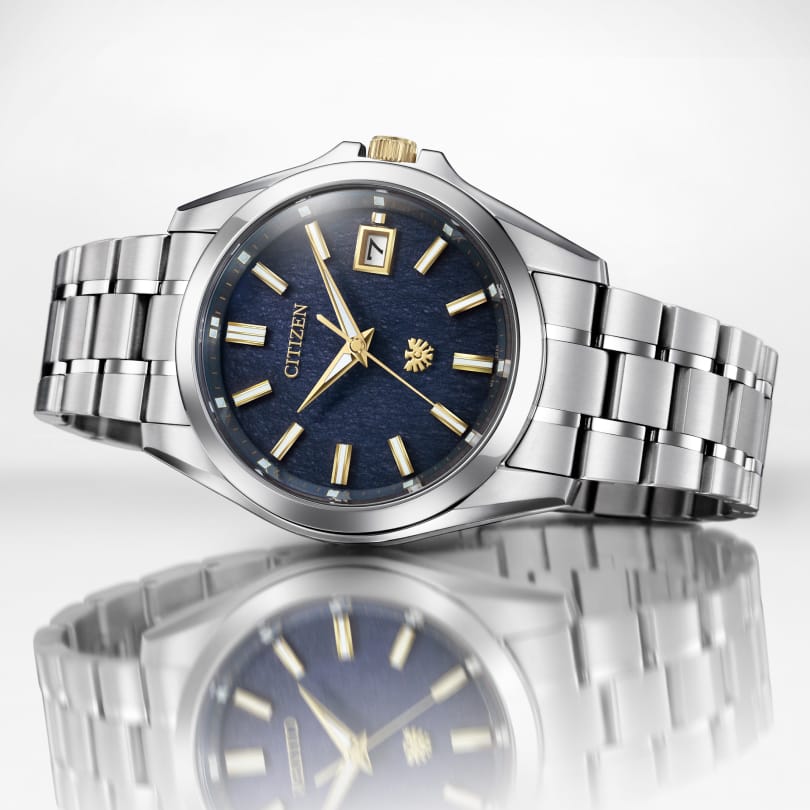 The Citizen AQ4094-58L -Hand-dyed Blue Tosa Washi Paper Dial -Limited Edition of 400 pieces Victory Colour