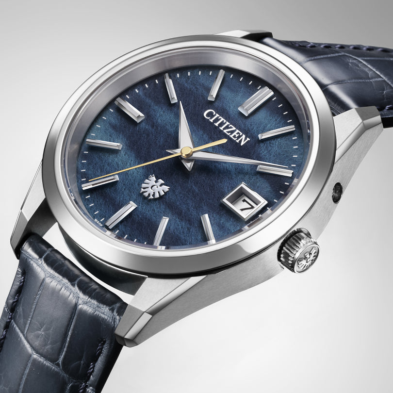 The Citizen -AQ4100-22L -Hand-dyed Indigo Washi Paper Dial (Tosa washi) -Limited Edition 400 units