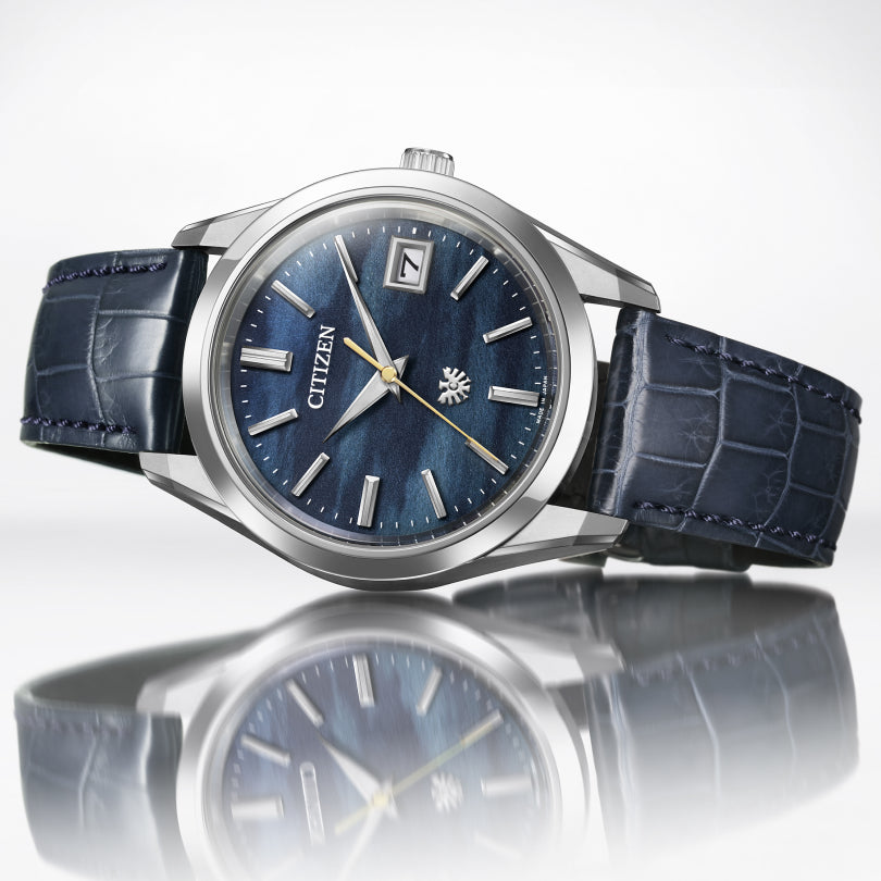 The Citizen -AQ4100-22L -Hand-dyed Indigo Washi Paper Dial (Tosa washi) -Limited Edition 400 units