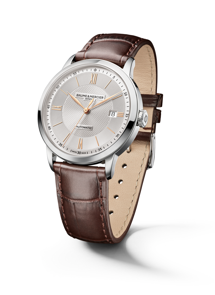 Baume & Mercier Classima 10853 -40mm Automatic Silver Dial on brown leather