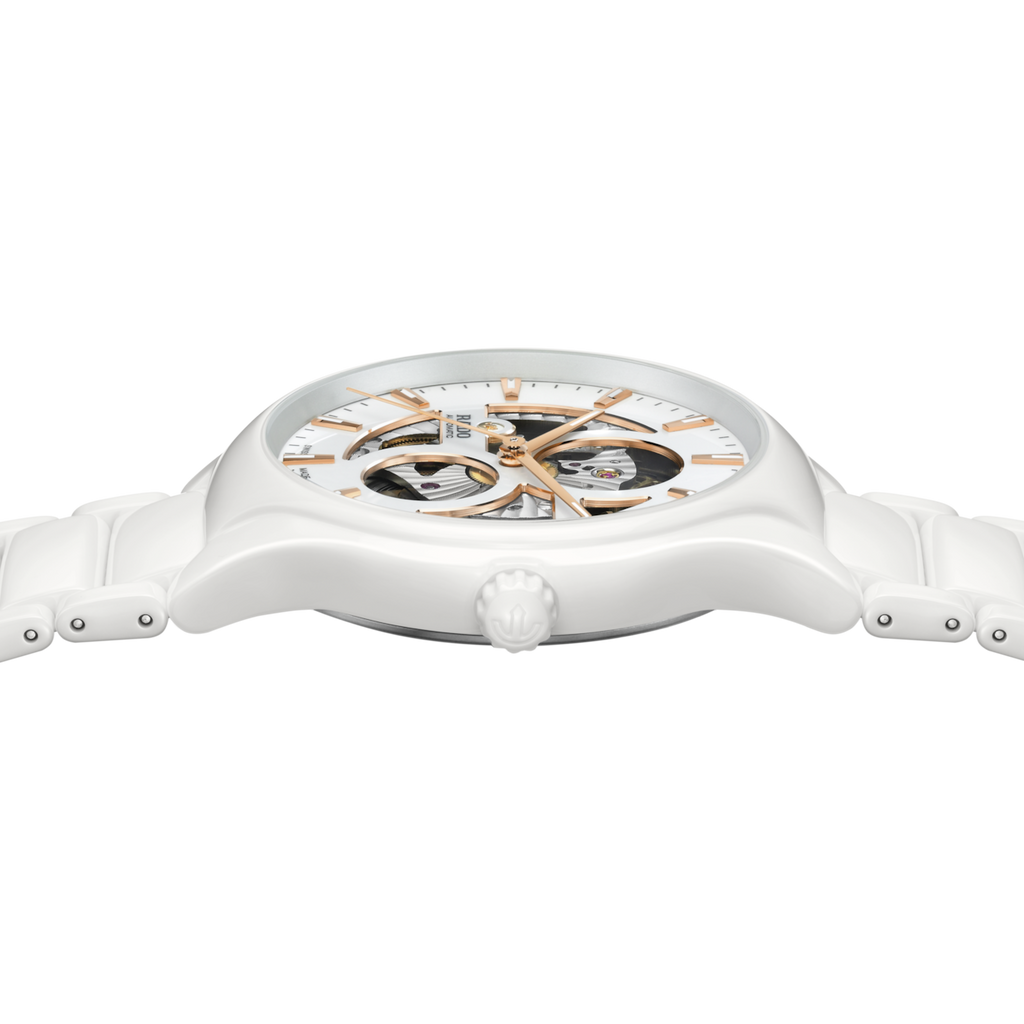 Rado True Round Automatic Open Heart White Ceramic