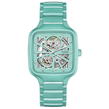 Load image into Gallery viewer, Rado True Square Automatic Open Heart Turquoise Ceramic with Diamonds