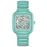 Rado True Square Automatic Open Heart Turquoise Ceramic with Diamonds