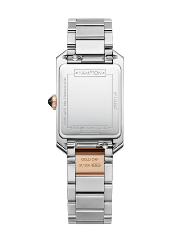 Baume & Mercier Hampton White Dial 10751 Steel & steel pink gold capped bracelet