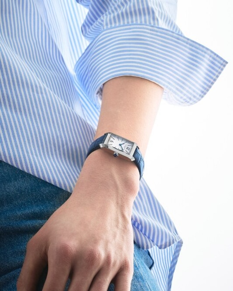 Baume & Mercier Hampton quartz White Dial 10795 on Leather Strap