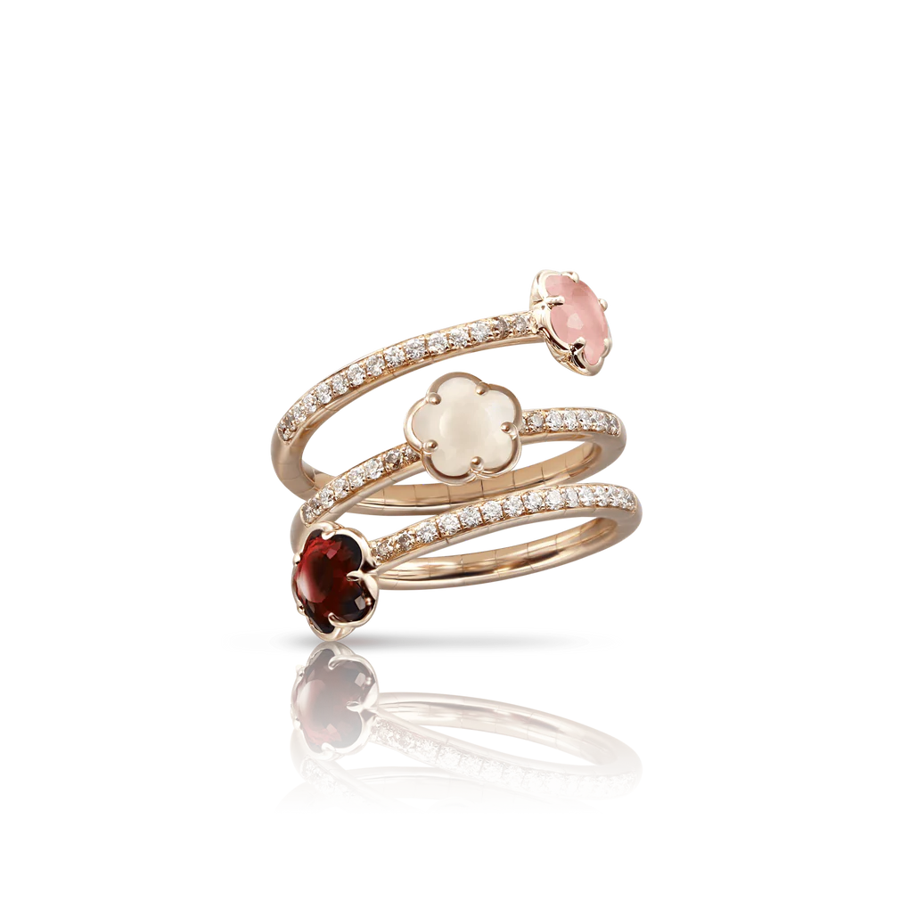 Pasquale Bruni Figlia dei Fiori in 18k Rose Gold with 'Earth' gems and Diamonds.