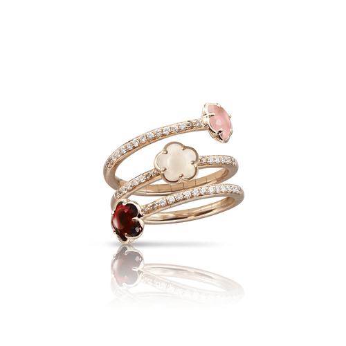 Pasquale Bruni Figlia dei Fiori in 18k Rose Gold with 'Earth' gems and Diamonds.