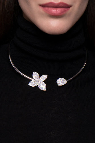 Pasquale Bruni Giardini Segreti Choker WG with diamonds, Single Flower