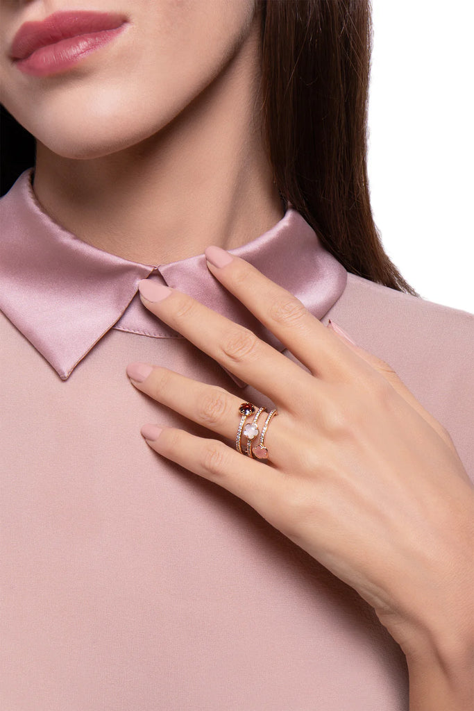 Pasquale Bruni Figlia dei Fiori in 18k Rose Gold with 'Earth' gems and Diamonds.