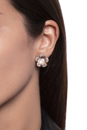 Pasquale Bruni Bon Ton Earrings RG Rock Crystal with Diamonds