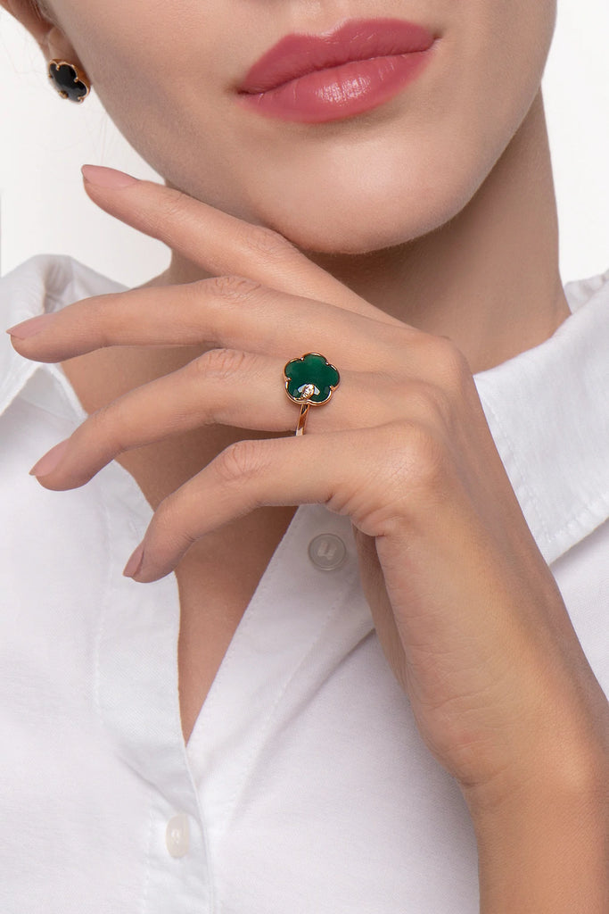 Pasquale Bruni Petit Joli Green Agate and diamond Ring