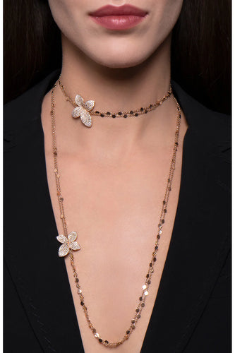 Pasquale Bruni Giardini Segreti Sautoir in 18k Rose Gold with Diamonds.